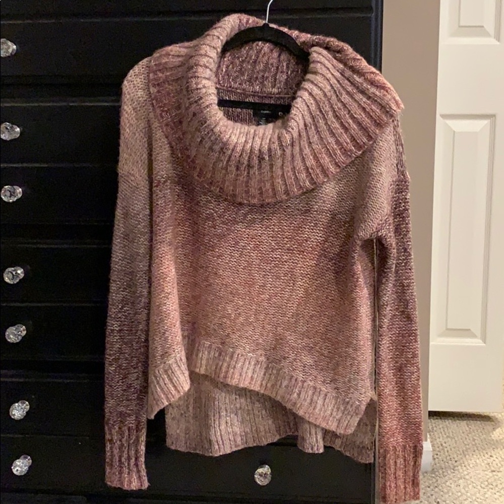 American Eagle Cowl Neck Sweater-pink/purple